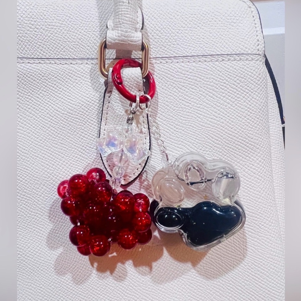 ❤️Red Heart and Liquid Cute Foot Bag/Phone Charm, Keychain